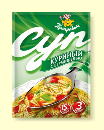 Суп Куриный с вермишелью 60г*20шт (шоу-бокс) Приправыч